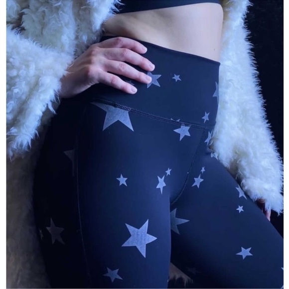 Aerie Move High Waisted Star Print Legging Small Long - Picture 2 of 7